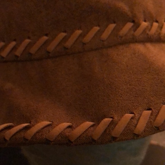 Scala brown suede bucket hat whipstitch stitching,milk chocolate color NWT - Picture 6 of 10